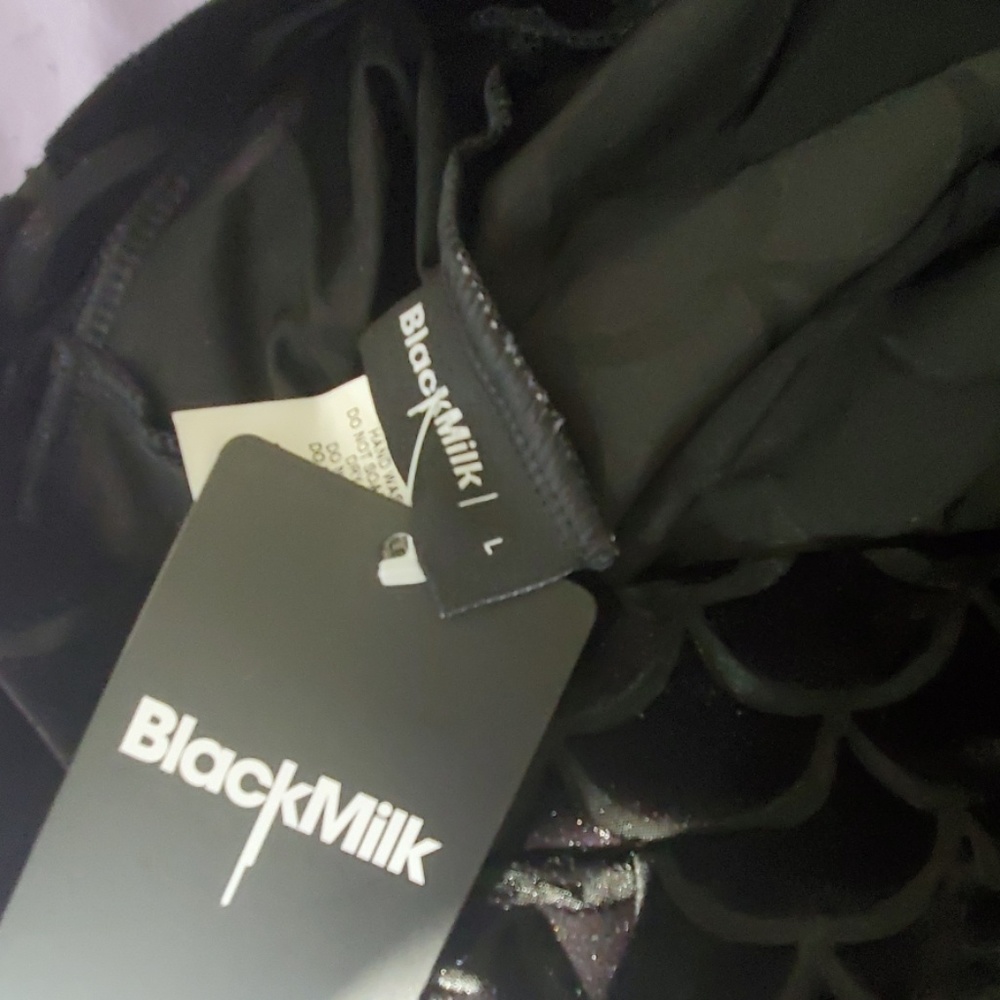 Black Milk Burned Velvet Mermaid Split Skirt - Picture 5 of 5